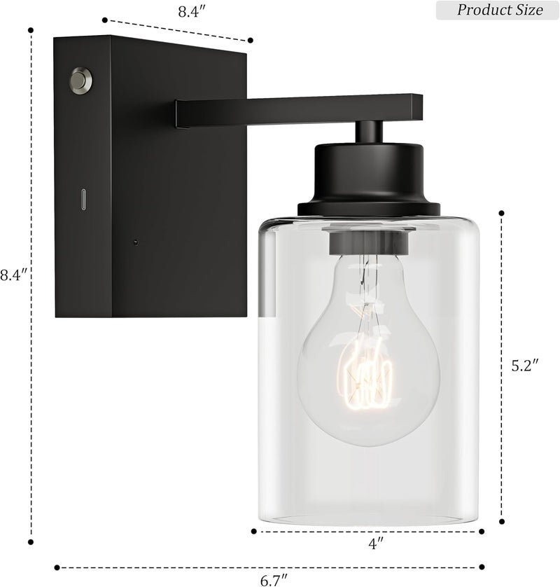 Rayogale Battery Operated Wall Sconce Set of 2, Black Rechargeable Wall Lights with Timer Function, Easy Install Dimmable Wireless Wall Lamps for Living Room, Bedroom, Hallway, Entryway Decor 3000K - Image 4